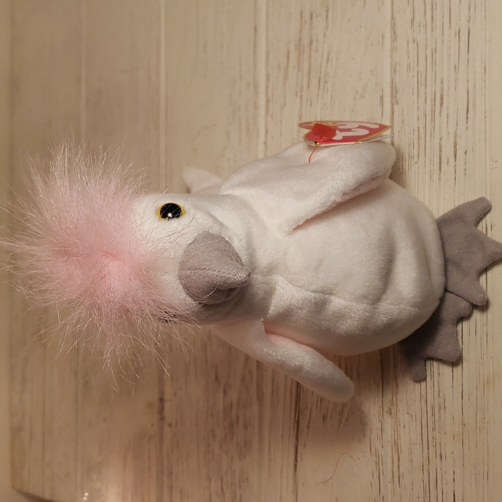 Ty Beanie Baby Kuku the Cockatoo Vintage 1998 Bird NWT